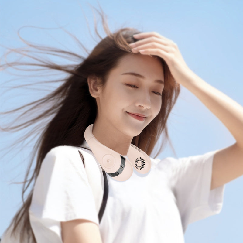 5000mah Bladeless Rechargeable Air Cool Portable Lazy Powerful Neck Fan Neckband