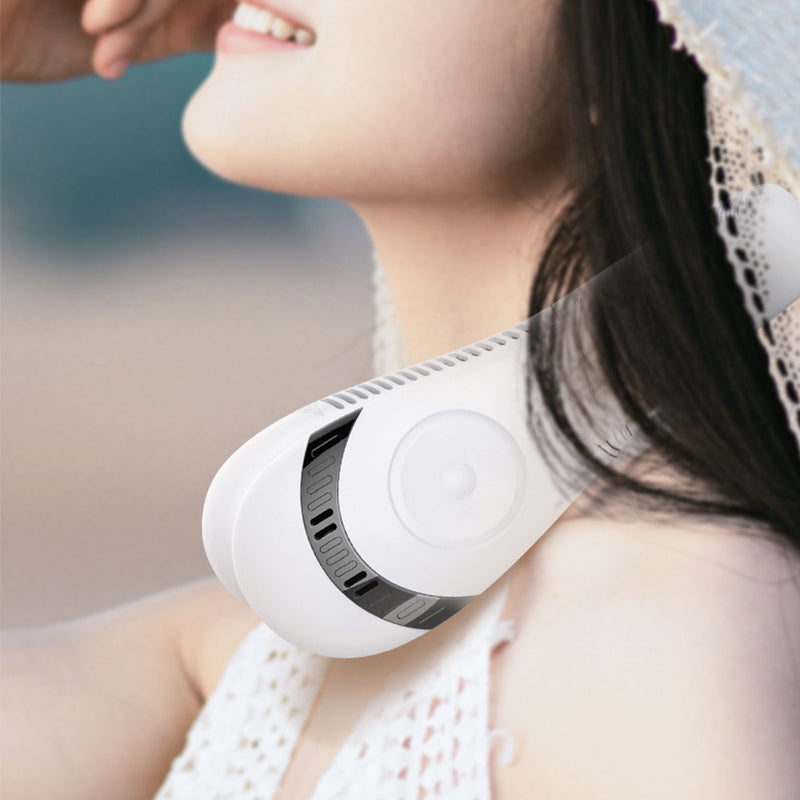 5000mah Bladeless Rechargeable Air Cool Portable Lazy Powerful Neck Fan Neckband