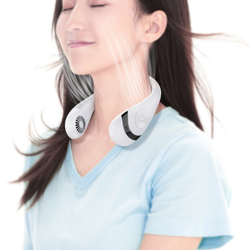5000mah Bladeless Rechargeable Air Cool Portable Lazy Powerful Neck Fan Neckband