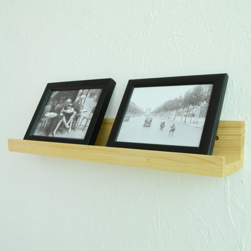 Floating Wall Shelves Slim Wooden Picture Ledge Display Rack Book Mounted Shelf