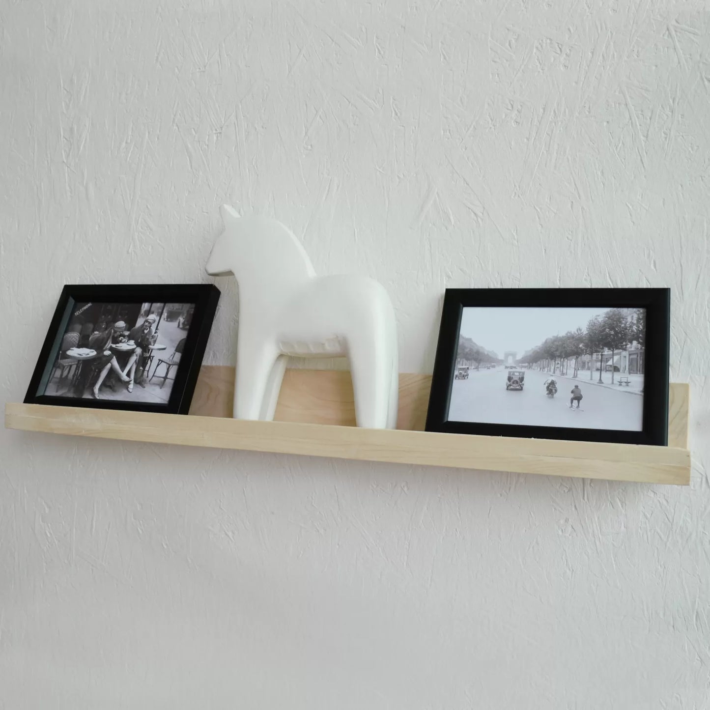 Floating Wall Shelves Slim Wooden Picture Ledge Display Rack Book Mounted Shelf