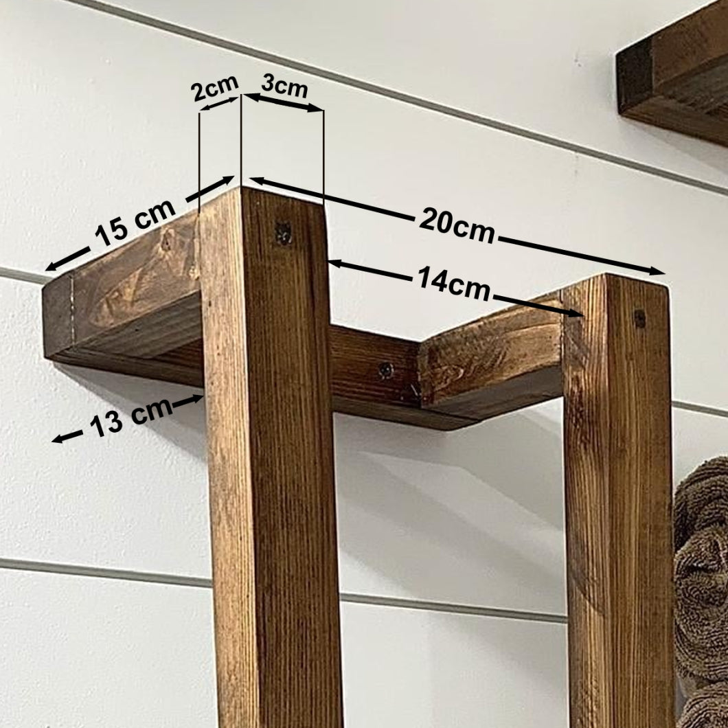 Shelf Bathroom Towel Rail, Bathroom Wooden Towel Rack Blanket Storage, Housewarm